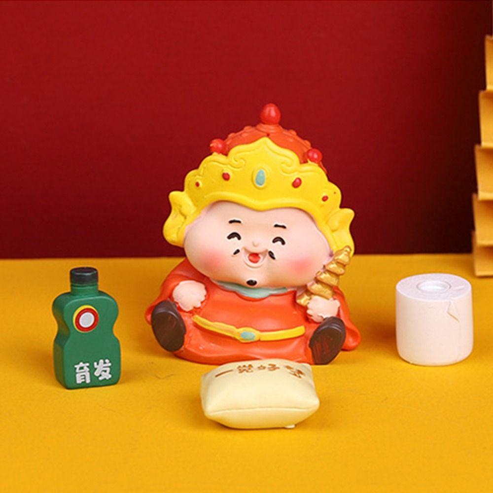 Cartoon Fengshui Sculpture Creative Lucky Ornaments God of Wealth Decoration  Good Luck Ornament