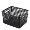 Large Decorative Storage Basket 2 Pack with Cut-Out Handles Organizing Household Items Durable Mesh Design Easy Viewing and