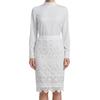 Elegant High-Waisted Lace Midi Skirt - Slim Fit, Hollow Design, Hip-Hugging Style for Women