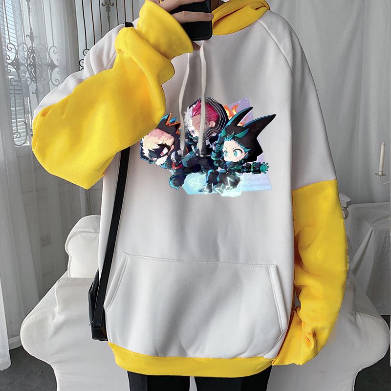 

Горячая аниме Моя геройская академия Тодороки Шото принт с капюшоном для мужчин и женщин Распространенные толстовки с капюшоном больших размеров Толстовка Harajuku Мужская уличная одежда 4XL жёлтый