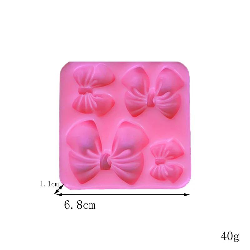Cake Decoration Tools, Pastry Kitchen Baking Accessories Set, 1pcs Bow Knot Resin Art Molds Silicone Fondant Mould