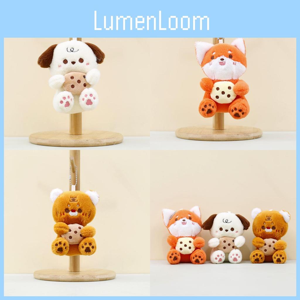 Adorable Cartoon Dog Plush Toy Cute Stuffed Animal Keychain Bag Charm