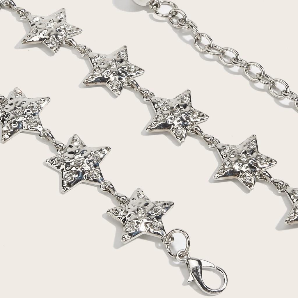Metal Shiny Waist Chain With Star Pattern For Dresses And Skirts Wear Summer
