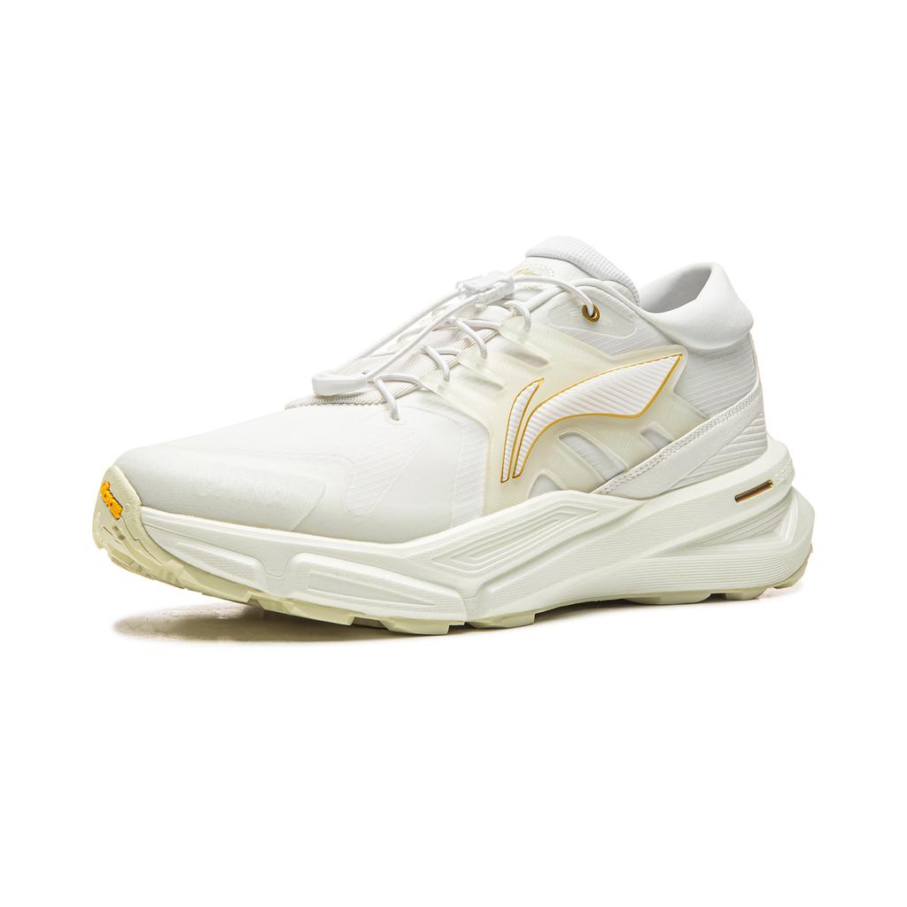 Li Ning Cushioning Slip Resistant Abrasion Resistant Low top Casual Shoes Unisex White AGLV257-1