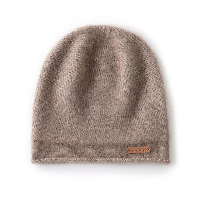 First-line Forming% Pure Cashmere Hat Warm Knitted Hat Men's and Women's Versatile Cold Hat Headgear Cashmere Hat Spot