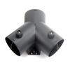 Air Vent Outlet Diesel Parking Heater Ducting 75mm Y Piece Duct Pipe Connector 2 Valves with Bracket For Car Truck VAN Camper