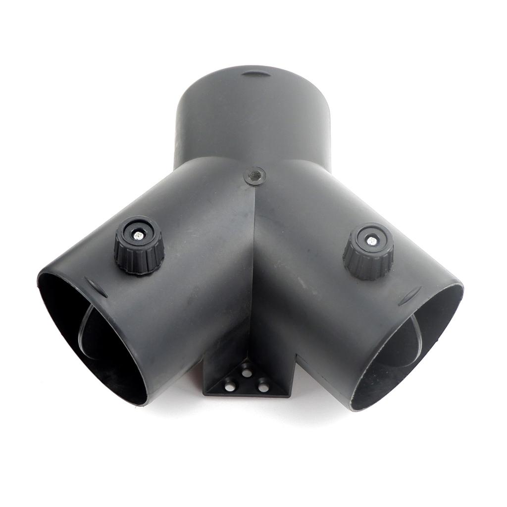 Air Vent Outlet Diesel Parking Heater Ducting 75mm Y Piece Duct Pipe Connector 2 Valves with Bracket For Car Truck VAN Camper
