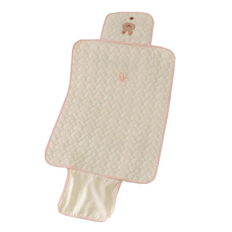 

Дитячі підгузники Складні пеленалки для новонароджених Чохли Бавовняна водонепроникна підкладка для сповивання Ведмедик Зайчик Дитяча пеленалка для ліжечка Дитяча коляска Портативна 50*70 см 50x70cm