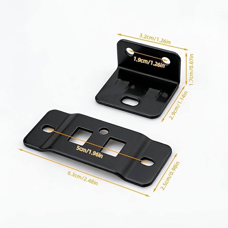 50 Sets Metal Fixing Buckle 2-In-1 Inserts L-Shaped 90° Connectors for Furniture Shelves Thickened Brackets Home Decor Hardware