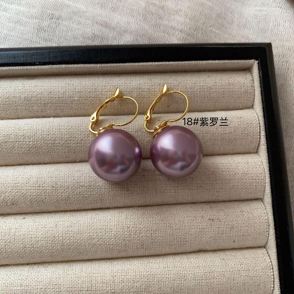 Classic Elegance Warm Pearl Ear Buckle Earrings Commuter Simple Temperament Multicolor French Retro Premium Earrings
