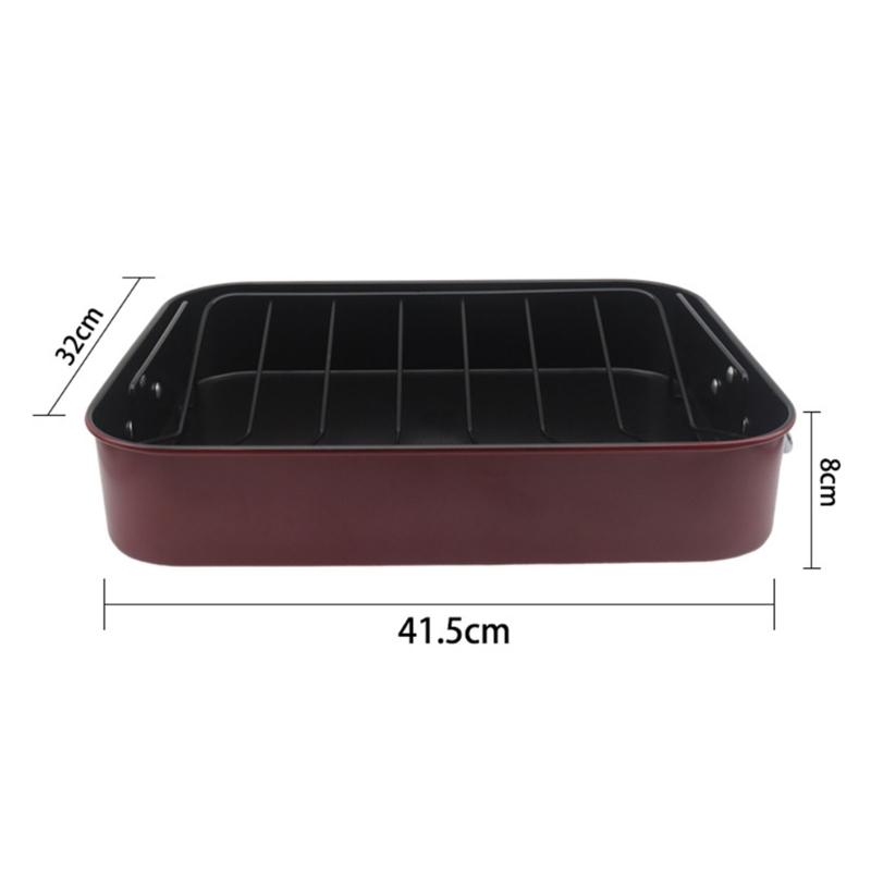 Plaques à griller en acier inoxydable Polyvalentes Plat à rôtir pour dindes avec grille Cadeau parfait pour les cuisiniers amateurs et les passionnés de barbecue