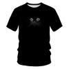 Summer Trendy Animal Cat Round Neck Short Sleeved 3D Digital Printed Men's Short Sleeved T-shirt