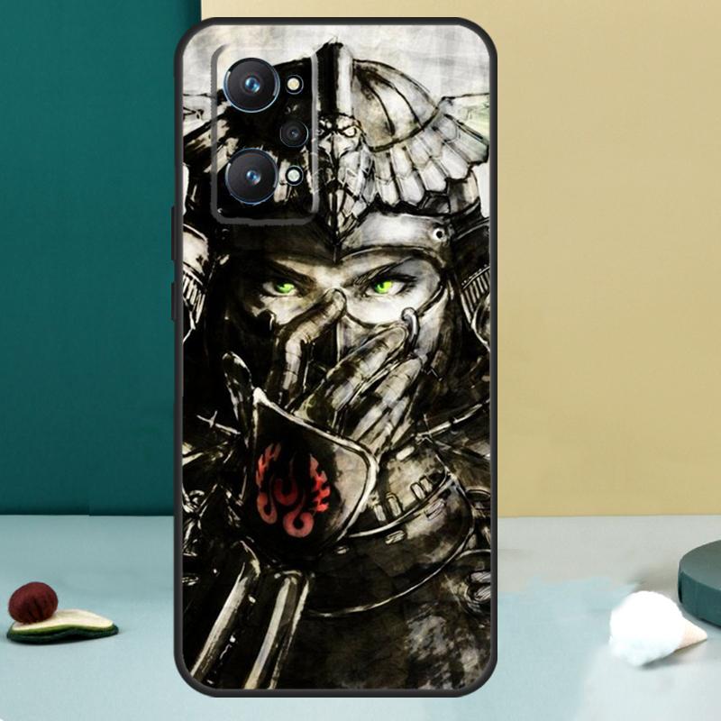 Samurai Mask Warrior Helmet For Realme GT 7 Pro GT 5 6 6T C67 C61 C55 C53 C51 C21Y C25S C75 10 11 12 13 14 Pro Plus Case