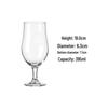 Tulpenförmiges Transparentes Getränkeglas – Hoher Stiel für Saft, Milchtee, Cocktails und Kaltgetränke.