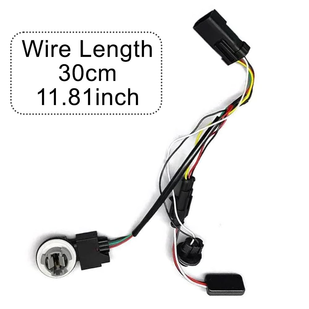 Tail Lamp Wiring Harness Kit, Rear Light Wiring Harness Socket, 55277415AA, 55277414AA, WJ20-0696WH Compatible with Dodge RAM 1500 2013-2022, Male
