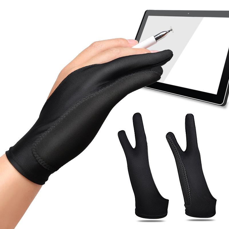 Two-Finger Anti-Touch Art Gloves: Sweat-Proof, Stain-Resistant for Oil Painting, Sketching, and Drawing.