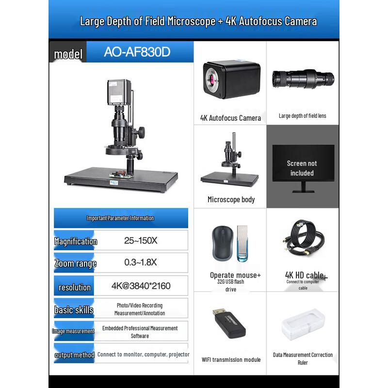 AOSVI AO-AF830D 4K Ultra HD Digital Microscope
