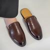 Übergröße 45 46 Slip-On Mules Freizeitschuhe Loafer Lässige Halbschuhe Für Herren Ledersneaker Backless Slides Sandalen