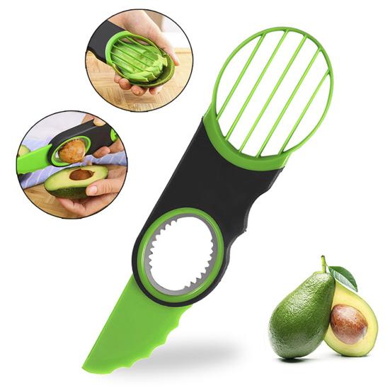 Avocado Kiwi Slicer with Corer Stainless Steel Fruit Cutter for Guacamole Salad Effortless Pitting Slicing Dishwasher Safe Essential Kitchen Tool