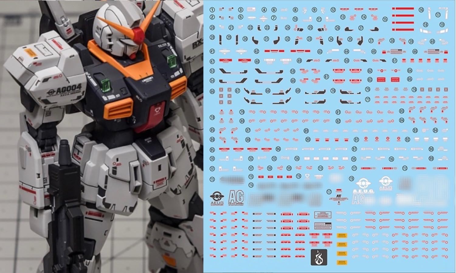 

HG RG EG Robot MS Ensha Decals RG Gundam Fluorescent!! 1/144 Detail-Up Water-Transfer (for 1/144 RX-178-2 Mk-II (AEUG Specification)) [Used]