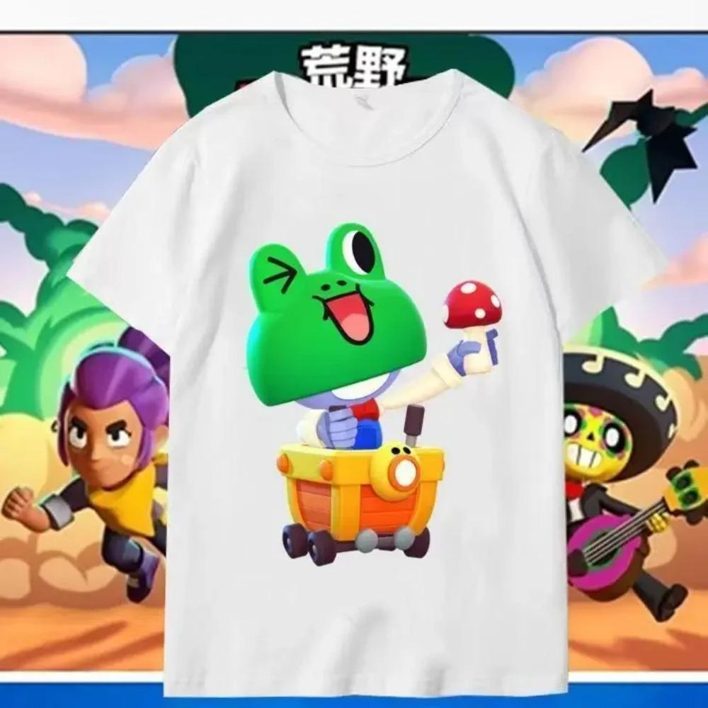 New Summer Short Sleeve Funny Game Print Children Teen T Shirt Leon Spike Kid Clothes Cosplay Costume Casual Baby Tee Top