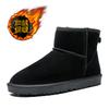 Winter New Shoes for Men Women Leather Boots Warm Plush Leather Casual Shoes Couples Thick-soled Short Snow Boots 35-46