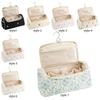 Floral Printed Cosmetic Bag Wide Opening Hair Dryer Storage Bag Toiletry Organizer Bag for Women Girls