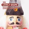 4 Pcs Nutcracker Puppets Christmas Ornaments Pendant Wood Xmas Nutcrackers Tabletop Decorations Pendants Walnut Soldier Wooden