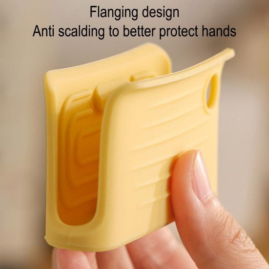 Silicone Pot Earmuffs Heat-Resistant Pot Handle Covers Food-Grade Anti-Scald Portable Foldable Grip for Woks And Pots Safe Kitchen Accessory