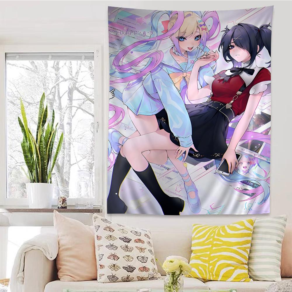 Needy Girl Streamer Overload Tapestry  AnimeStyle Hanging Decor Tarot Hippie Vibe  Dorm Wall Hanging Sheets for Spaces