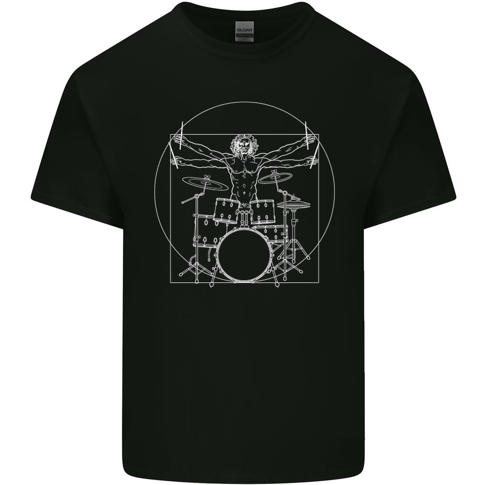 Vitruvian Drummer Funny Drumming Kids T-shirt Childrens M