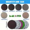 24Pcs 125mm Wet/Dry Sandpaper - Grit No. 800-5000 - Hook and Loop Flannel Random Track Sand Set for Electric Grinder Accessories
