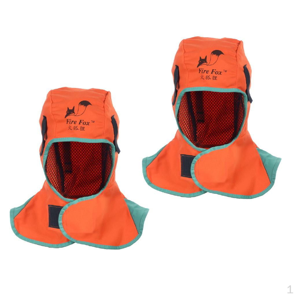 Buy 2 Pcs Flame Retardant Safety Welding Neck Head Protective ,Orange
