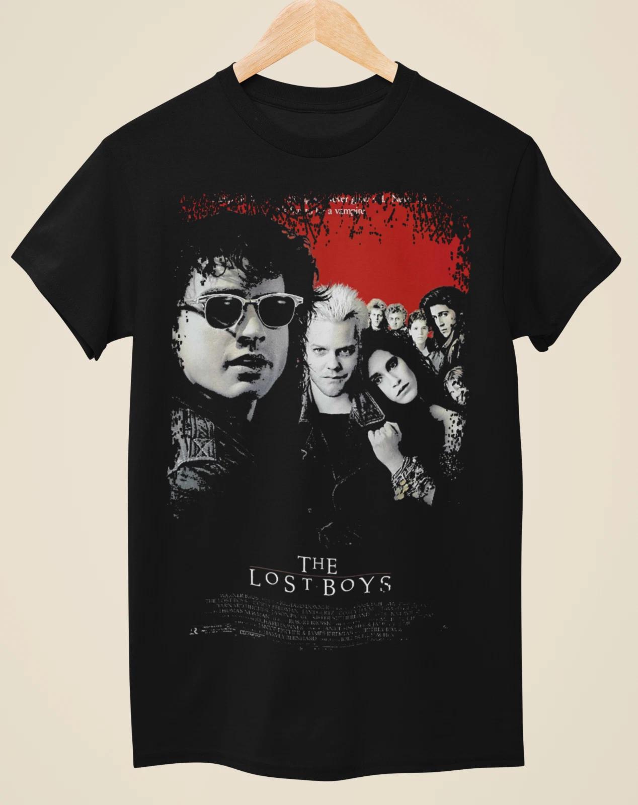 The Lost Boys - Movie Poster Inspired Unisex Black 100% Cotton T-shirt Mens Tees Top S