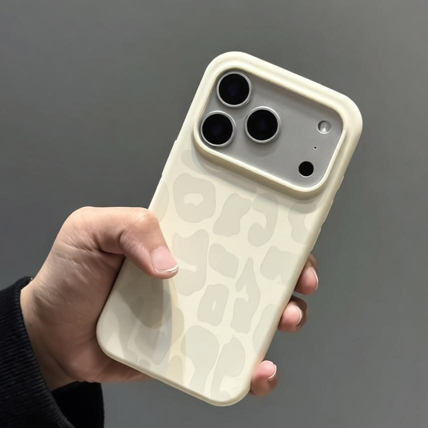 Ins Leopard Pattern Liquid Silicone Case For iPhone 17 11 12 13 14 15 16 Pro Max Plus Air Soft Camera Control Button Soft Cover
