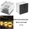 Waterproof Solar Ice Brick Garden Lights - Outdoor Glass Deck & In-Ground Lights
