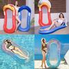 Pool Outdoor Floating Backrest Lounger Thick Mesh Leaves Adult Bed Inflatable
