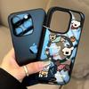Schwarzer Rahmen Magnetische Saugung Acryl Cartoon Hundekleidung für Apple 17 Pro, 13 Pro Max und 14