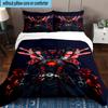 3PCS Robot Invasion Alert 3pcs Bedding,Including 3PCS Duvet Cover And 2pcs Pillowcases Perfect for Christmas,Ideal for Bedroom, Dormitory
