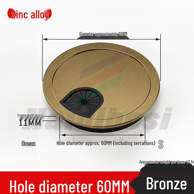 Desktop Cable Management Grommet Cover – Round Hole Sealing & Decoration