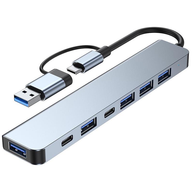 Eight-in-One USB 3.0 to HDMI Dual-Head Type-C Expansion Dock