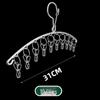 Multifunctional Stainless Steel Drying Rack with Sock Clips and Clothes Pegs