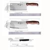 WXCOO Professional Kitchen Knives Multi-functional Sharp Slicing Meat Cleaver Fruit Vegetable Knife Hand Forged Chopping Knife