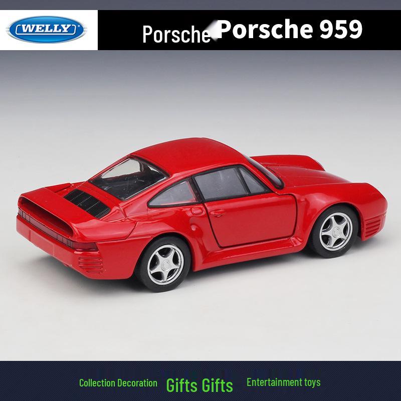 WELLY Porsche 959 1:36 Scale Alloy Pull-Back Car Model