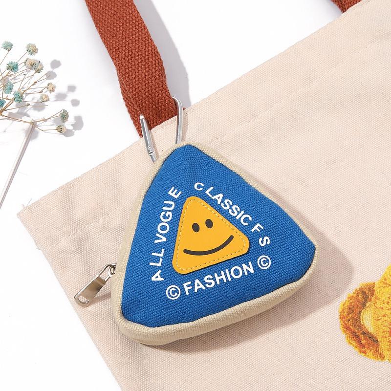 Dopamine contrasting color mini new outdoor portable storage bag coin key bag change earphone bag school bag pendant