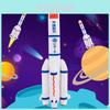 Soft Plush Toy Rocket Model Creative Space Launcher Pillow Long March Rocket Doll For Children