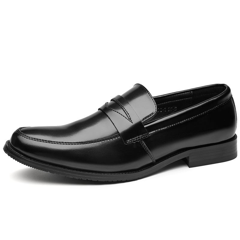 New Leather One Pedal Slip On Loafers Business Formal Men's Leather Shoes Classic Breathable