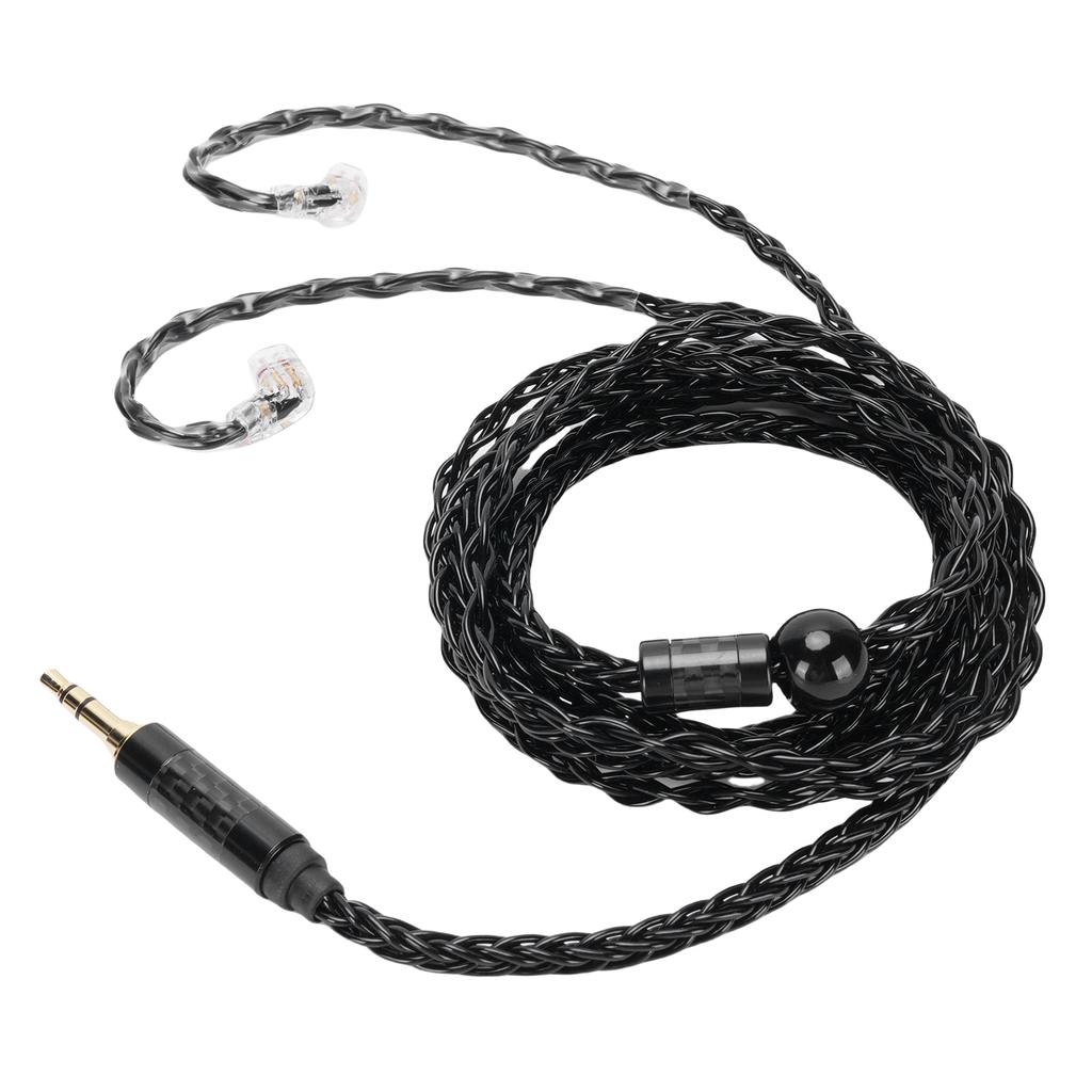 Earphone Cable Fit for ZS10 PRO AS10 PRO X 16 Cores Silver Plated OFC 3.5MM To QDC 2 Pin Headset Earphone Cable