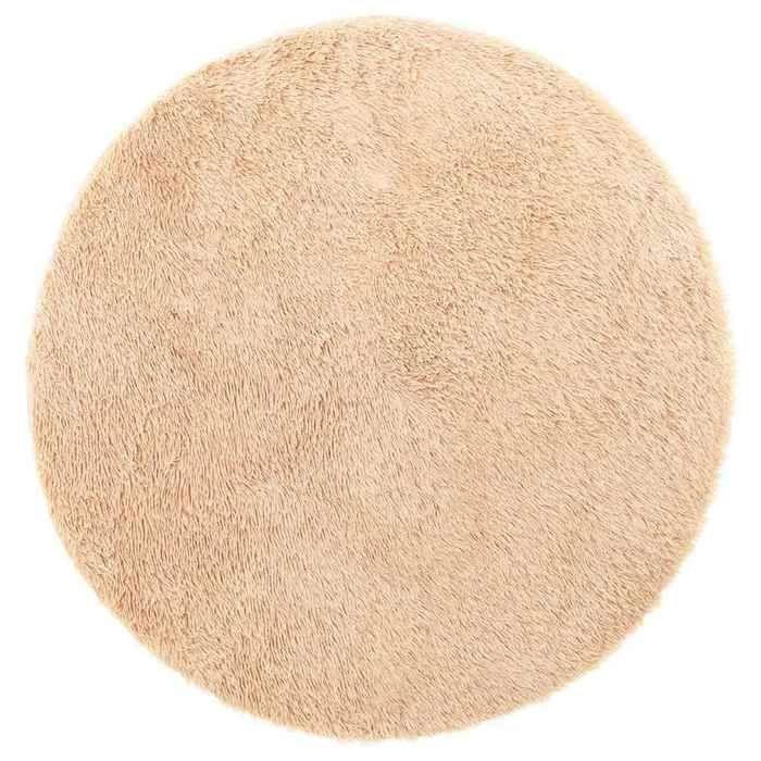 VidaXL Shaggy Rug with Long Pile Beige 200x200 Cm Polyester, Rug, Bedroom Rug, Modern Rug, Living Room Rug, Carpet 4102917