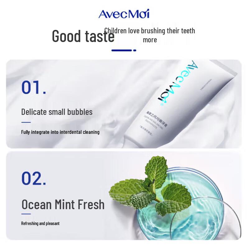 Avec Moi Ocean Breeze Probiotic Toothpaste & Toothbrush Set